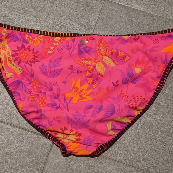 Reversible Black/Pink Multi-colour Swim Bottoms - Picture 2 of 5